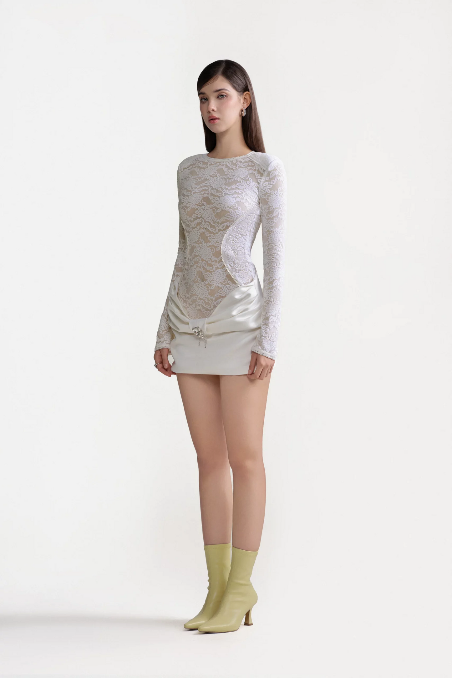 Cupcake Laced Dress In White