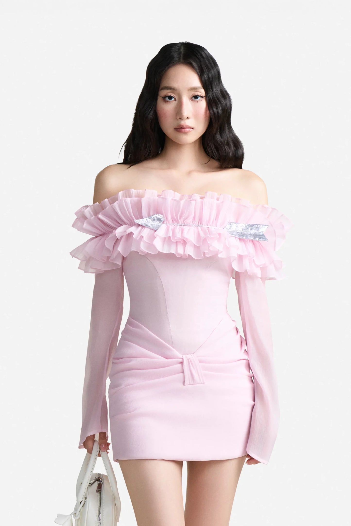 Oh First Kiss Off-shoulder Dress In Pink